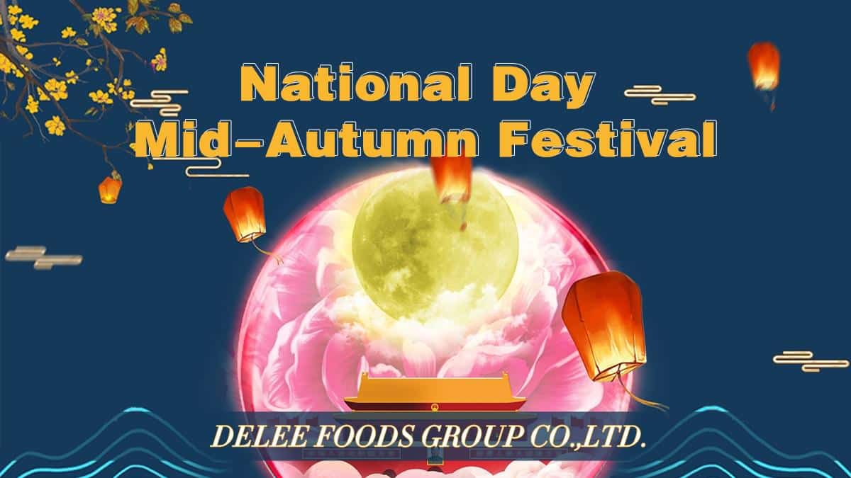 Aviso de vacaciones del Día Nacional y de mediados de otoño de Delee Honey Company: