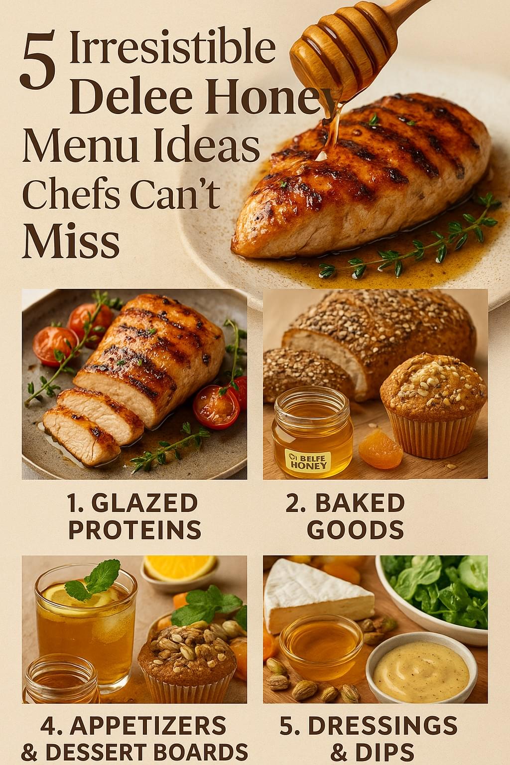 5 idées de menus irrésistibles à base de miel Delee que les chefs ne peuvent pas manquer