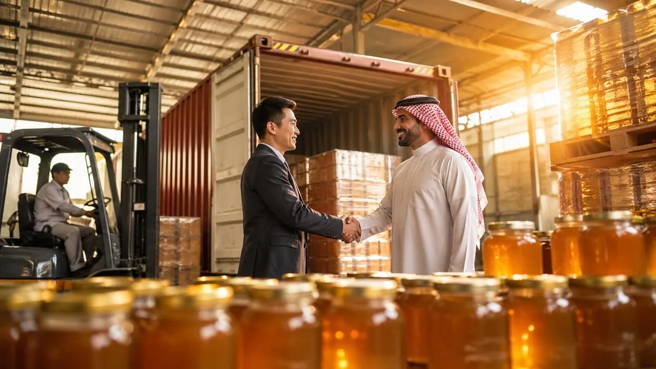 Fournisseur de miel en vrac exportant du miel chinois de qualité supérieure vers le Moyen-Orient, partenaire de confiance et de qualité