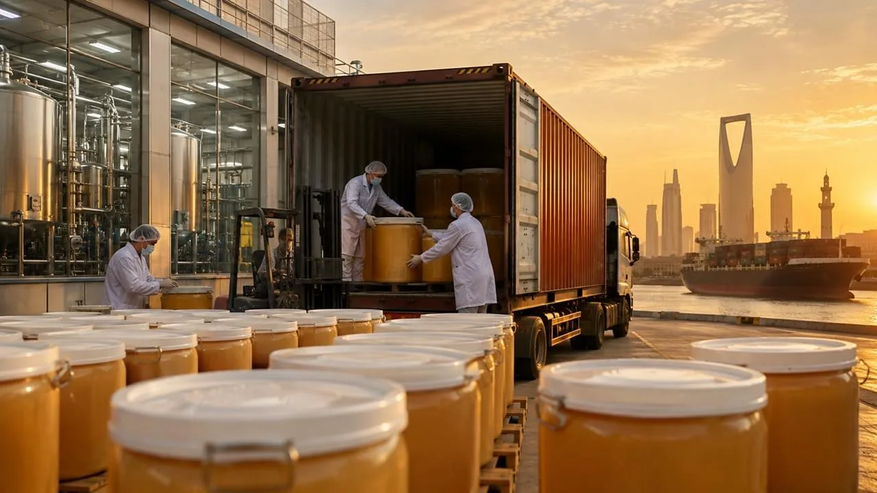 28kg barrelled honey shipment from China to Saudi Arabia