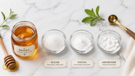 comparación de miel vs edulcorantes artificiales Alternativa Natural de Edulcorante Revelada: 5 Poderosas Razones por las que la Miel Dorada Supera a los Edulcorantes Artificiales
