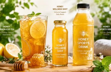 resipi minuman madu-barisan komersial Resipi minuman madu — teh ais, syot kesihatan, dan minuman sukan dengan madu asli