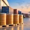 honey export to Saudi Arabia – four containers of premium honey ready for international shipment