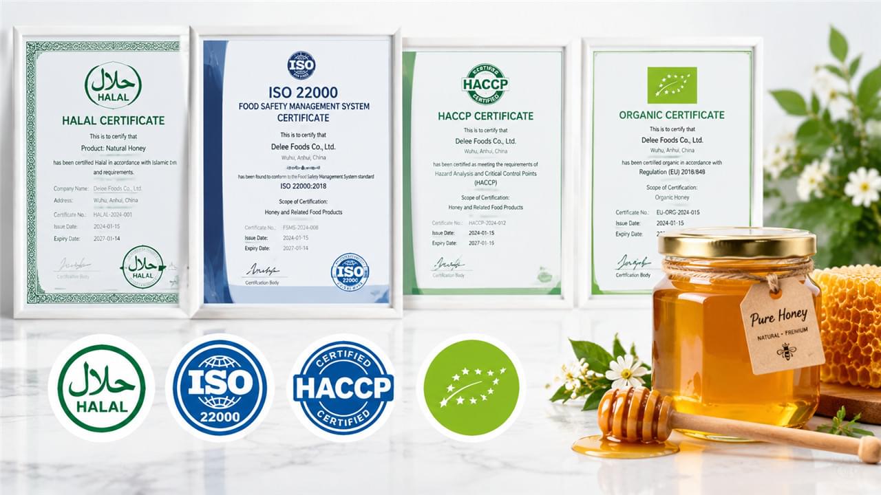 꿀 OEM 제조업체 인증 — 할랄(HALAL) ISO HACCP 식품 안전 자격 증명
